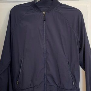 Athleta warm up jacket in navy blue